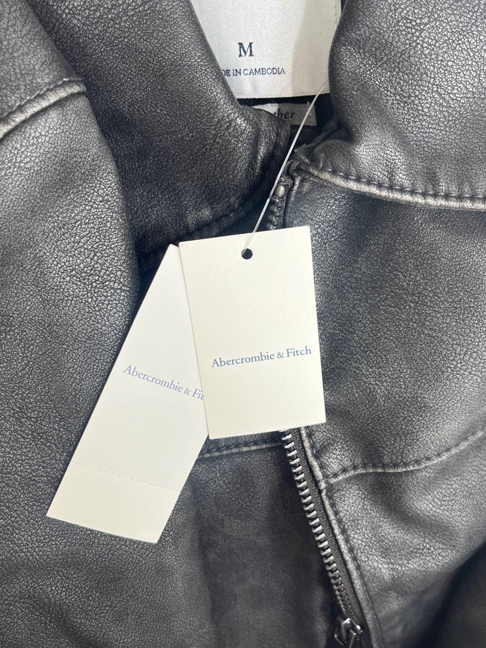 Abercrombie and fitch slim fit vegan leather jacket - Picture 8 of 8